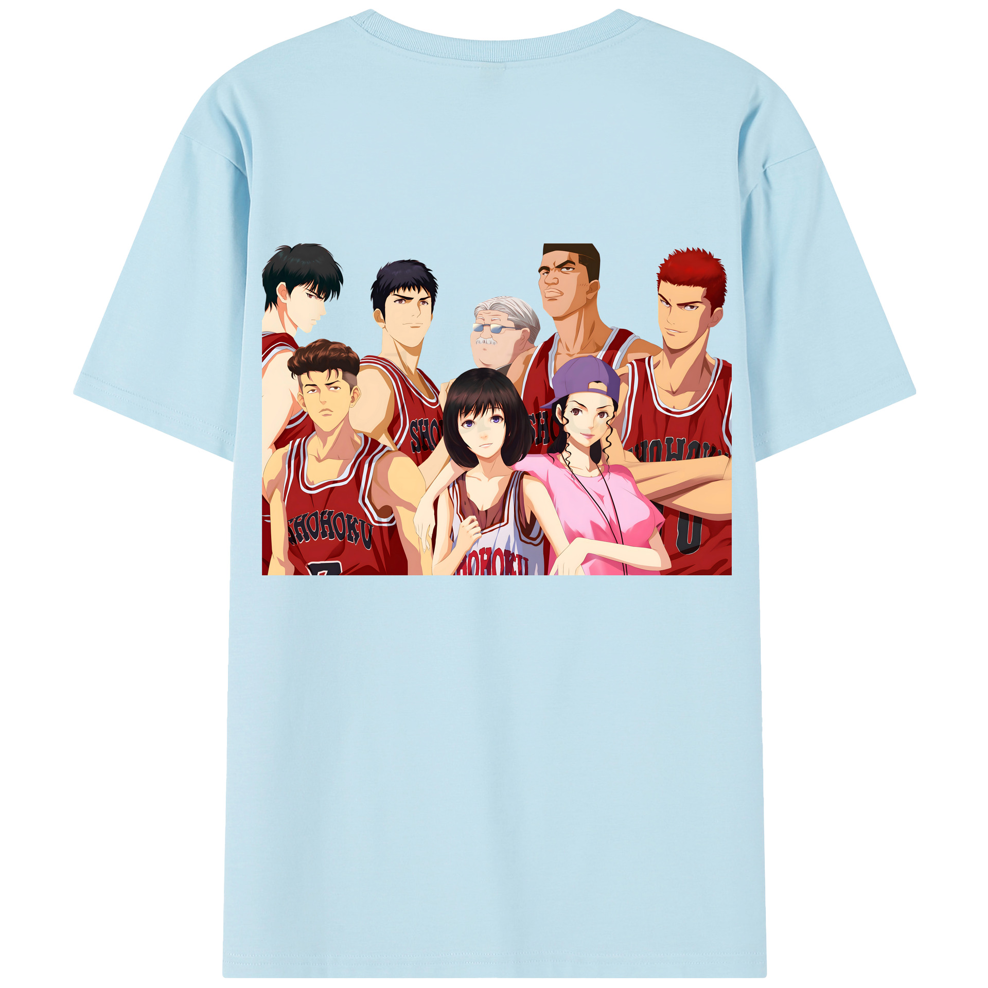 SLAM DUNK／スラムダンク 綿100％半袖Tシャツ（背面プリント）